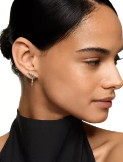 Dy Mercer® Petite Toggle Chain Stud Earrings In Sterling Silver, 38.2mm