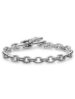 Dy Mercer® Toggle Chain Bracelet In Sterling Silver With Diamonds, 8mm