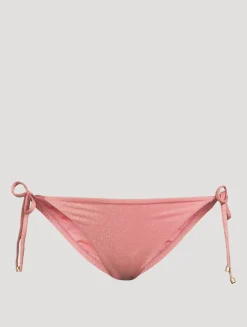 Elle Metallic Side Tie Swim Bottoms