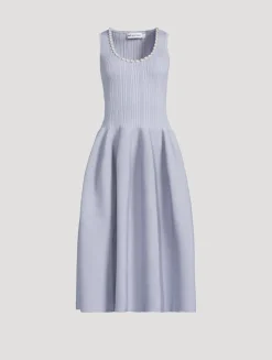 Embellished Knit Midi Dress