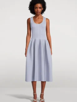 Embellished Knit Midi Dress