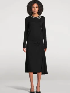 Embellished Silk Cotton Sweater