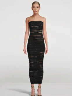 Embellished Strapless Dress