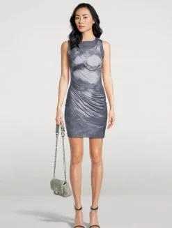 Embellished Trompe L'oeil Mini Dress