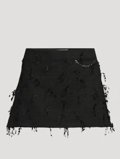 Embellished Tweed Mini Skirt