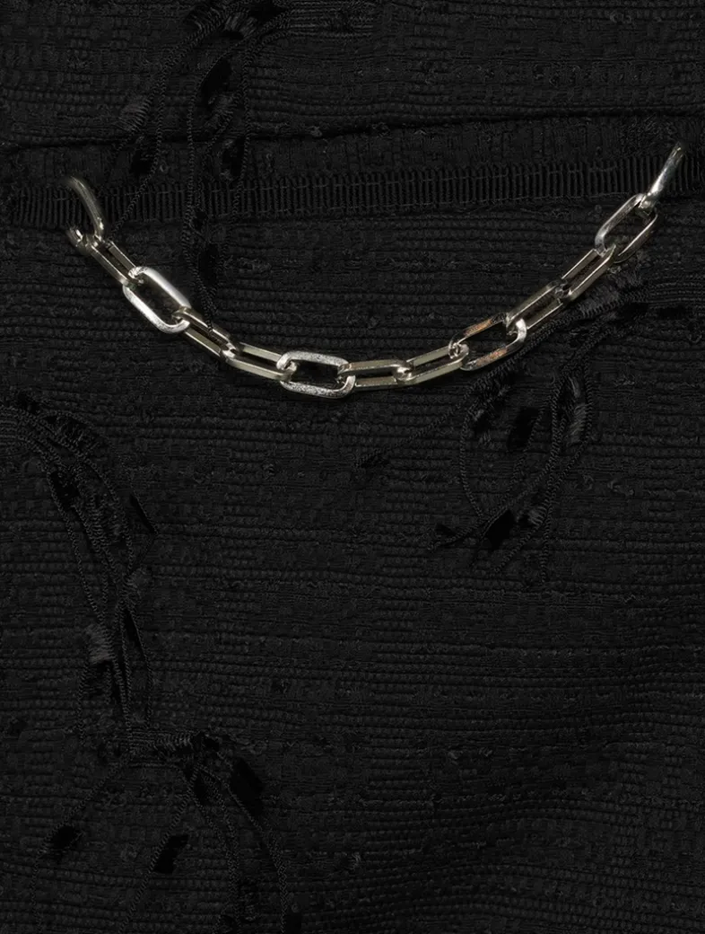 Embellished Tweed Mini Skirt