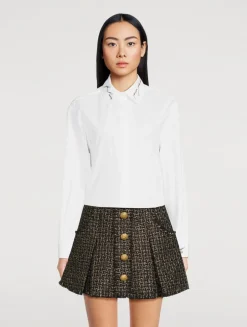 Embroidered Collar Shirt