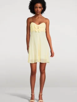 Emellett Bow-Trimmed Dress In Polka Dot Print