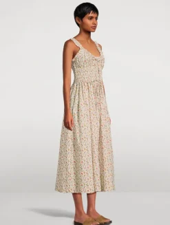 Emmaretta Midi Dress In Floral Print