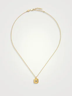 Engravable Lapis September Birthstone Pendant Necklace