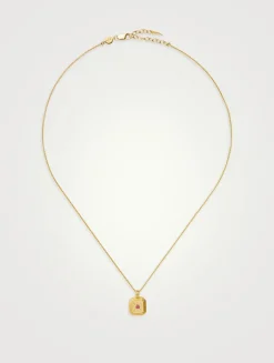 Engravable Pink Opalite July Birthstone Pendant Necklace