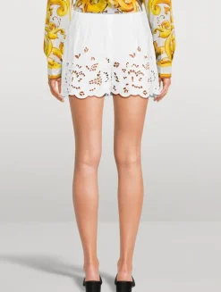 Eyelet Poplin Shorts