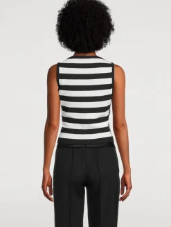 Face Jacquard Sleeveless Sweater