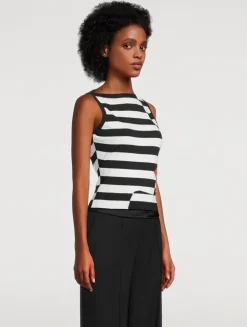 Face Jacquard Sleeveless Sweater