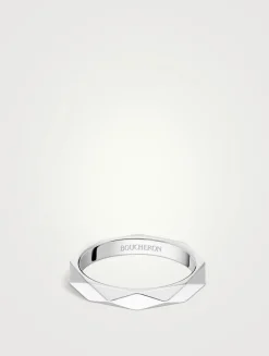 Facette Platinum Wedding Band