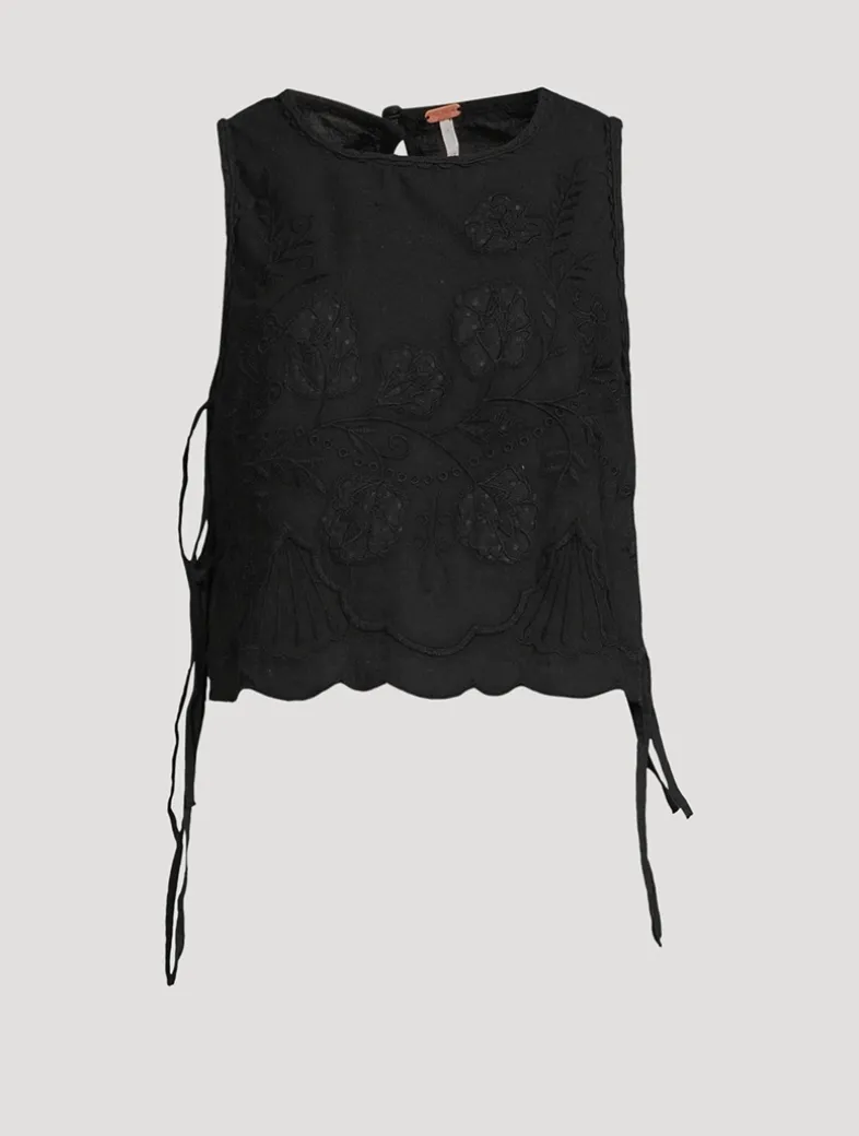 Faded Gardens Side-Tie Blouse