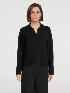 Fair Trade Cashmere Polo Sweater