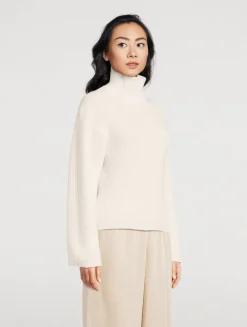 Fair Trade Cashmere Ribbed Turtleneck Sweater