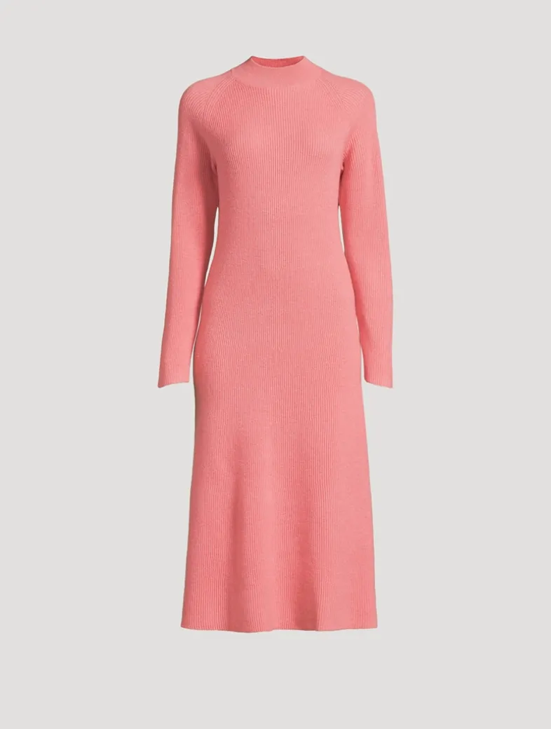 Fair Trade Cashmere Ribbed Sweater Dress