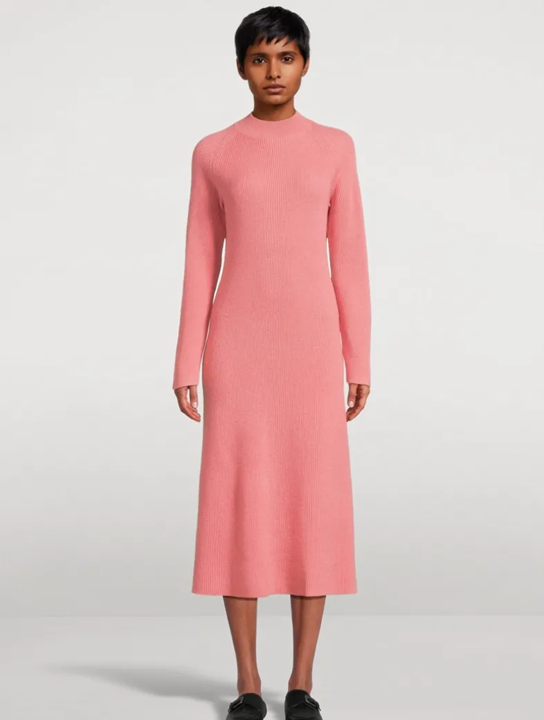 Fair Trade Cashmere Ribbed Sweater Dress
