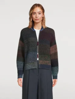 Fair Trade Cashmere UpKnit Multicolour Bomber Sweater