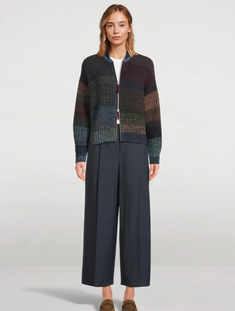 Fair Trade Cashmere UpKnit Multicolour Bomber Sweater