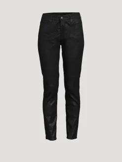 Farrah Coated Ankle Skinny Jeans