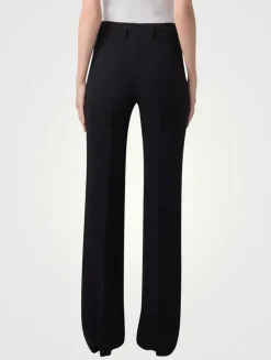 Farrah Wool High-Rise Bootcut Pants