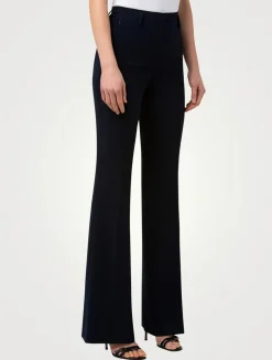 Farrah Wool High-Rise Bootcut Pants