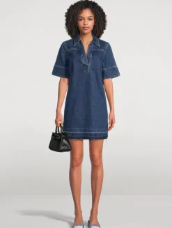 Felice Denim Polo Dress