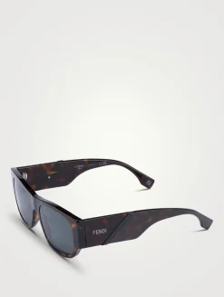 Fendi Diagonal Rectangular Sunglasses