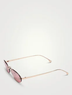 Fendi First Crystal Oval Sunglasses