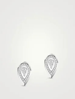 Fiery 18K White Gold Earrings With Diamonds