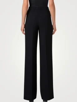 Fior Double-Face Wool Crêpe Pants