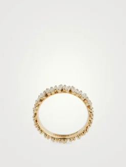 Fireworks 18K Gold Eternity Ring With Diamonds