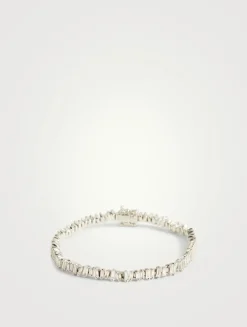 Fireworks 18K White Gold Bracelet With Diamonds