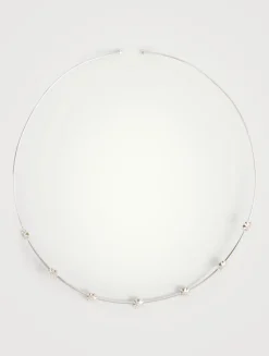 Fireworks 18K White Gold Cluster Collar Necklace With Diamonds