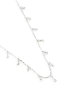 Fireworks 18K White Gold Shaker Necklace With Diamonds