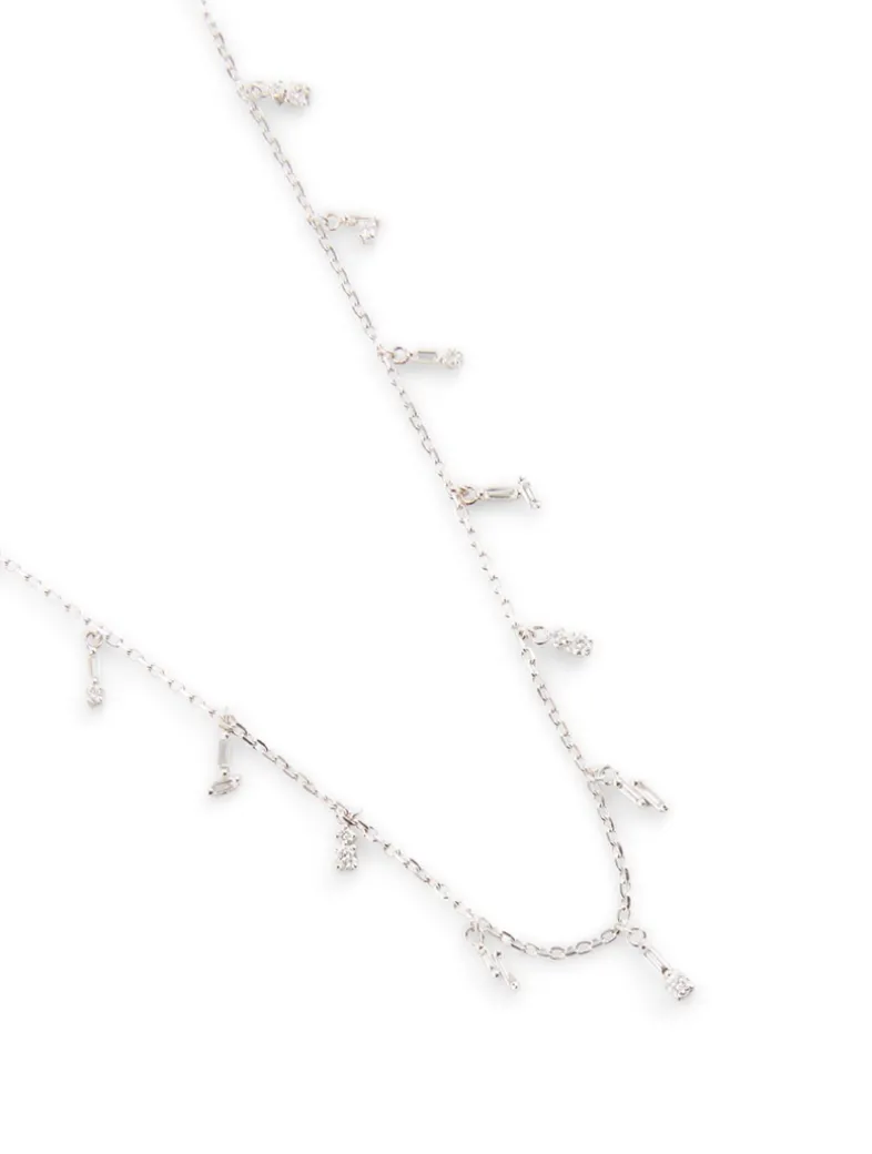 Fireworks 18K White Gold Shaker Necklace With Diamonds