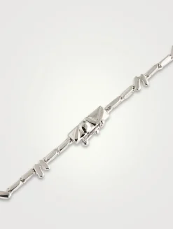 Fireworks 18K White Gold Zig-Zag Tennis Necklace With Diamonds