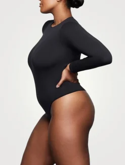 Fits Everybody Long Sleeve Crew Neck Bodysuit