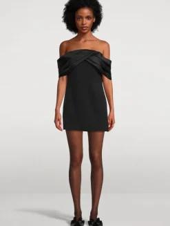 Fleur Off-The-Shoulder Stretch Mini Dress