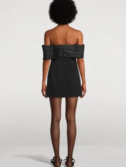 Fleur Off-The-Shoulder Stretch Mini Dress