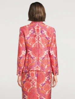 Floral Jacquard Blazer