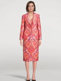 Floral Jacquard Blazer