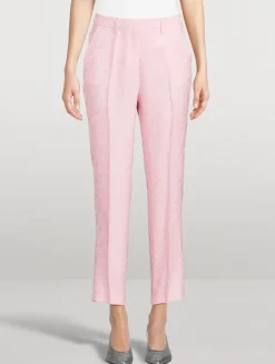 Floral Jacquard Trousers