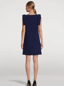 Floral-Embroidered Shift Dress