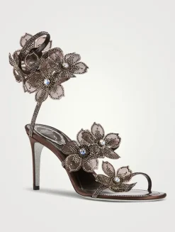 Floriane Crystal Satin Sandals