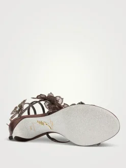 Floriane Crystal Satin Sandals