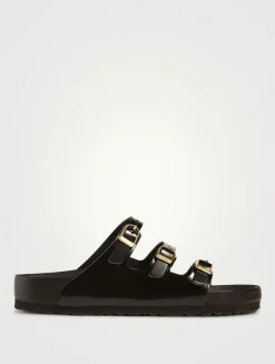 Florida Exquisite Patent Leather Slide Sandals